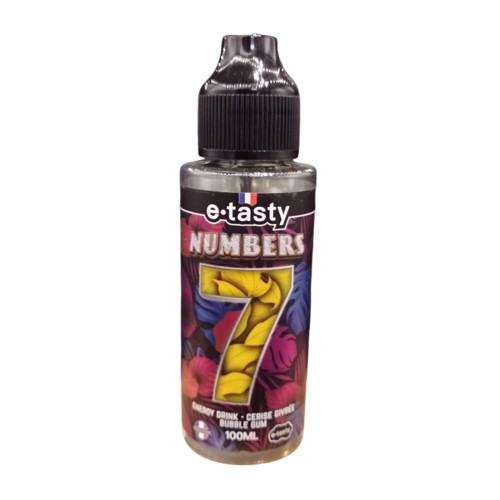 E-Tasty Numbers 7 Energy Drink Cerise Givrée Bubble Gum 100 ml | Foix (Ariège) & Livraison France